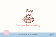 Cottage Seaside Bunny Clipart, an Animal Illustration by Blumensdiary (Thumbnail 6 of 6)