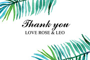 Watercolor tropical leaves, an Illustration by Olesya Morokhovets (Thumbnail 4 of 8)