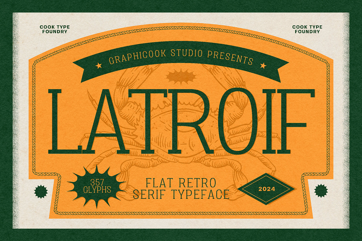 Latroif, a Serif Font by graphicook (Photo 1 of 10)
