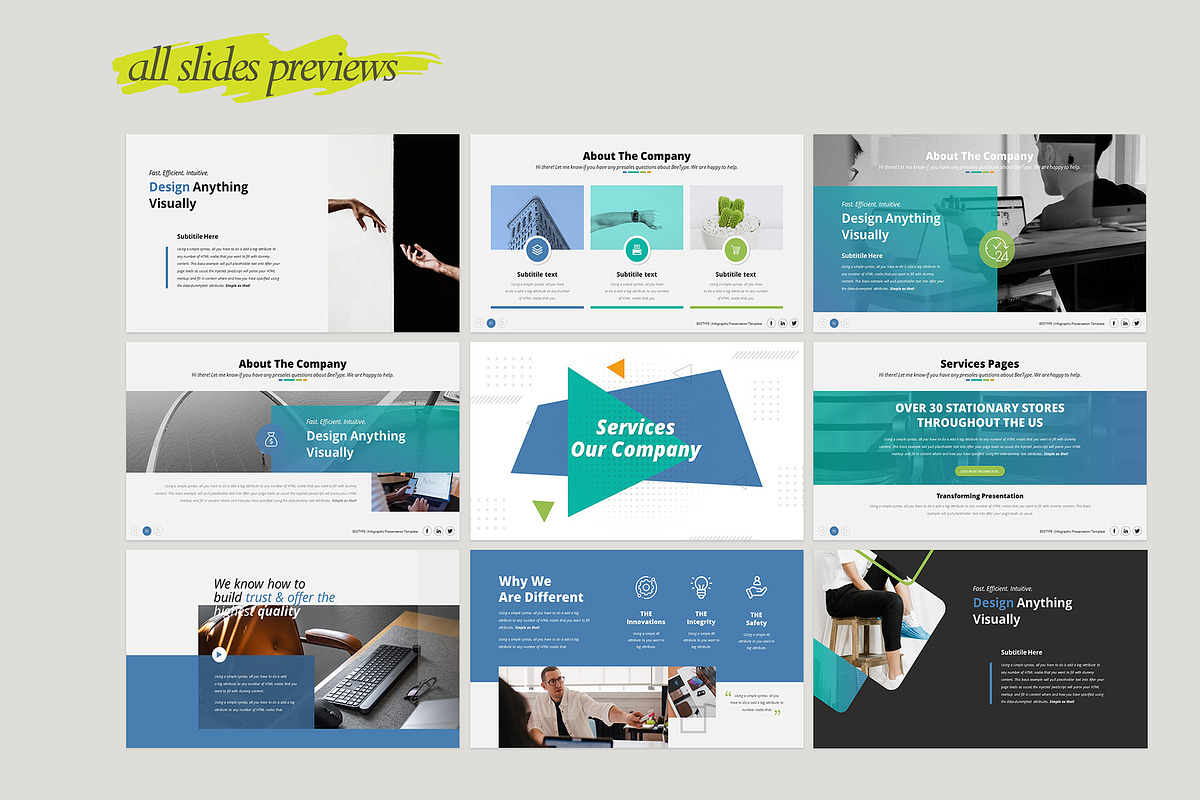Bee-Type Corporate PowerPoint, a Presentation Template by WhiteGraphic (Photo 8 of 28)