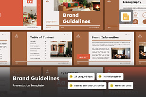 Brand Guideline Slides Presentation, a Presentation Template by twinstd