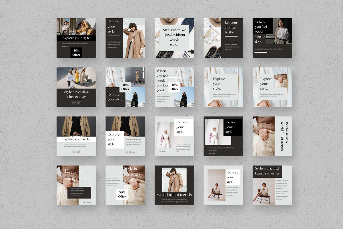Aesthetic Instagram Templates Canva, a Social Media Template by Pixel Blend (Photo 4 of 5)