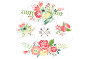 Wedding Floral clipart, Wreath heart, an Illustration by GraphicMarket (Thumbnail 5 of 5)