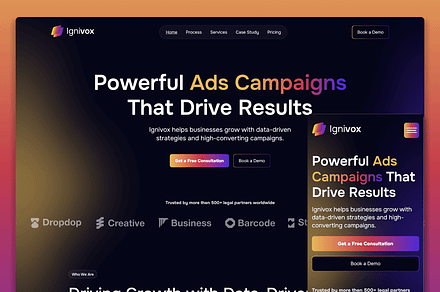 Ignivox – Marketing Figma Template