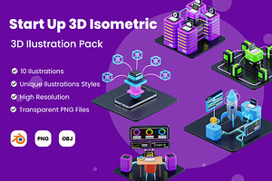 3D Start Up Isometric Pack