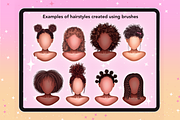 Procreate Curly Hair Brushes, a Brush Add-On by Revabrush (Thumbnail 6 of 8)