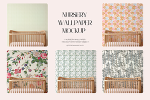 Nursery Wallpaper Mockup PSD
