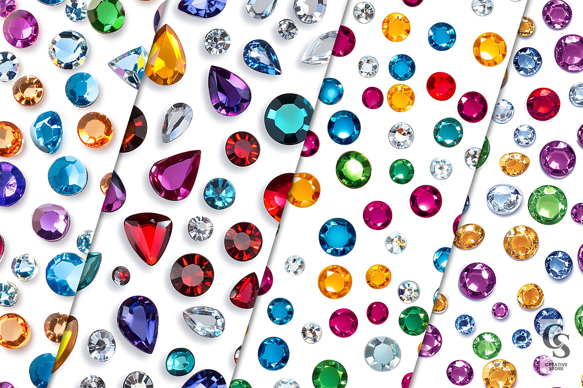 Colorful Rhinestone Seamless Pattern, a Pattern Graphic by Creative Store (Photo 2 of 5)