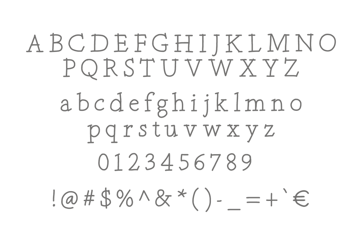 Hand Serif: a hand drawn font preview 5