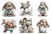 Whimsical Easter Bunny Clipart, an Illustration by Daily.Designs (Thumbnail 4 of 7)
