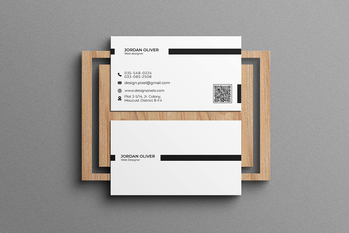 Clean Minimal Business Card, a Business Card Template by Saman Osama (Photo 1 of 3)
