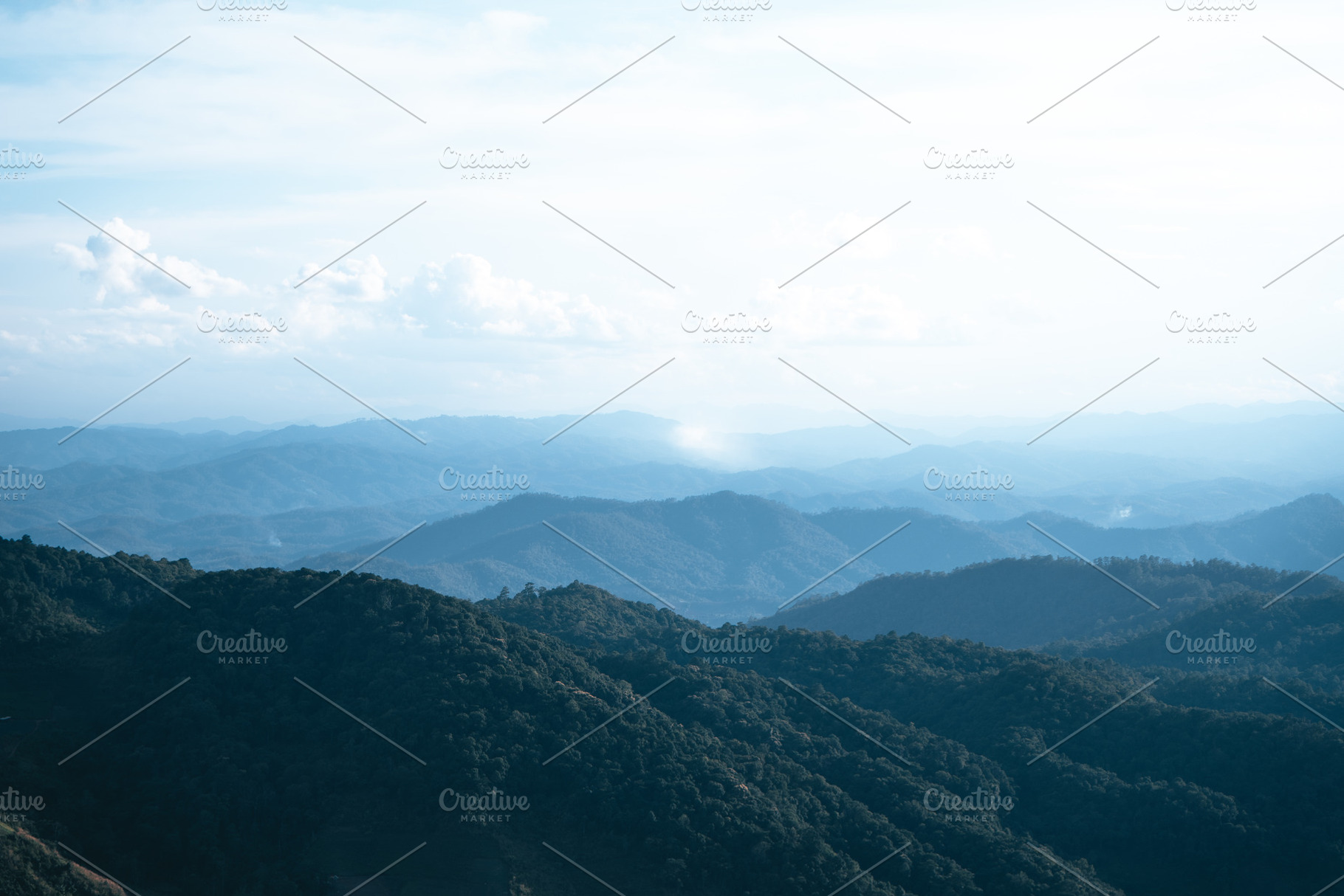 Mountain and tree Landscape in summer, a Background Photo by Art Rachen