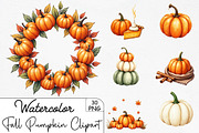 Fall Pumpkin Season Clipart, an Illustration by CrexoraLab (Thumbnail 1 of 5)