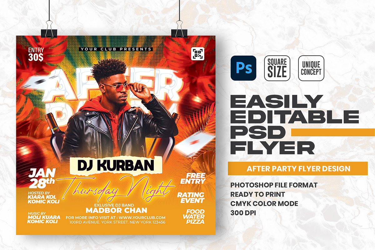 After Party Flyer Design Template, a Flyer Template by Shajib Shikder (Photo 1 of 2)