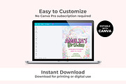 Unicorn Birthday Invitation Template, an Invitation Template by M9 Design (Thumbnail 3 of 4)