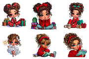 New Year Cute Girl Clipart, an Illustration by CreationArt (Thumbnail 4 of 7)