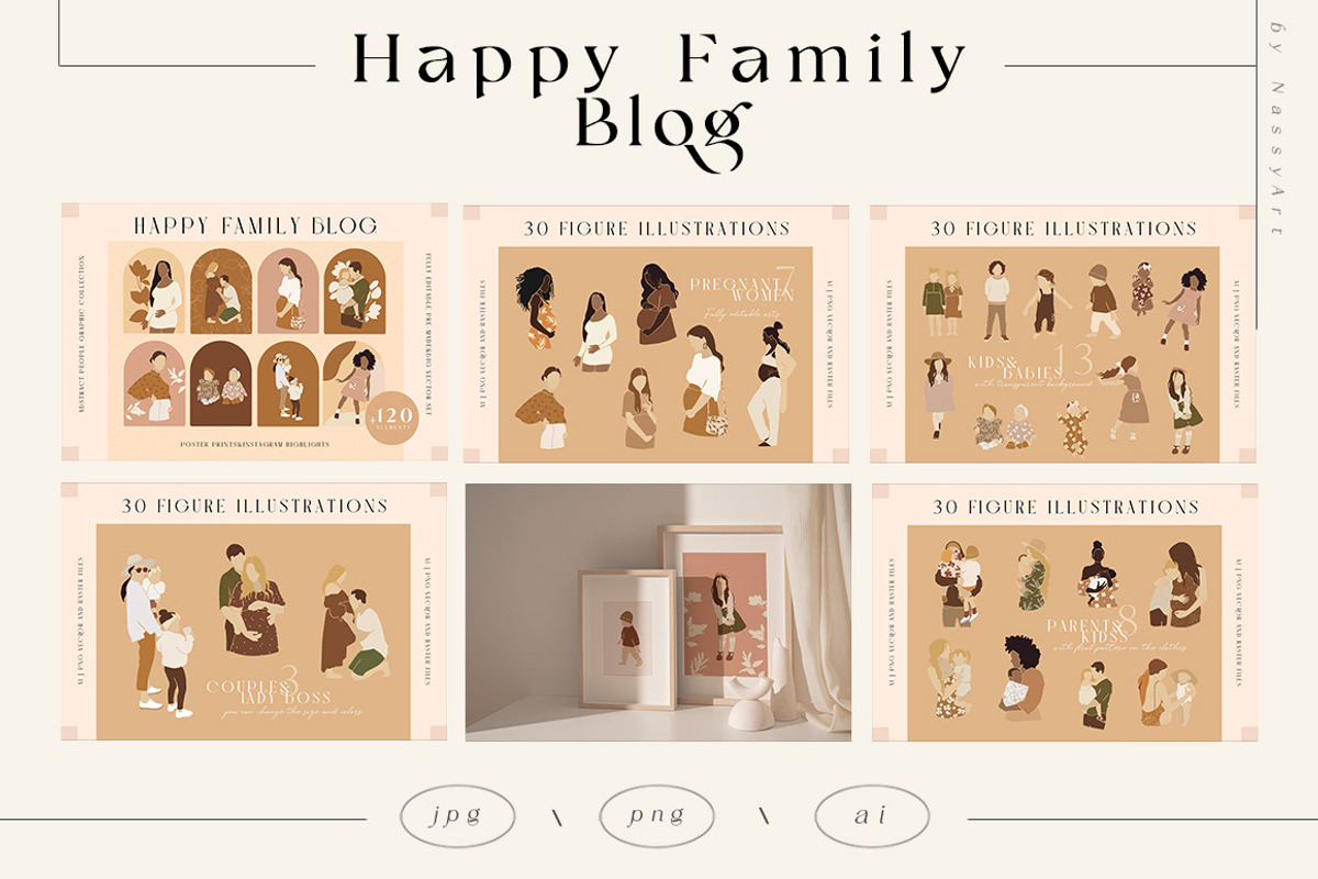 Abstract Bundle Posters Prints 325+, a Decorative Illustration by NassyArt (Photo 7 of 15)