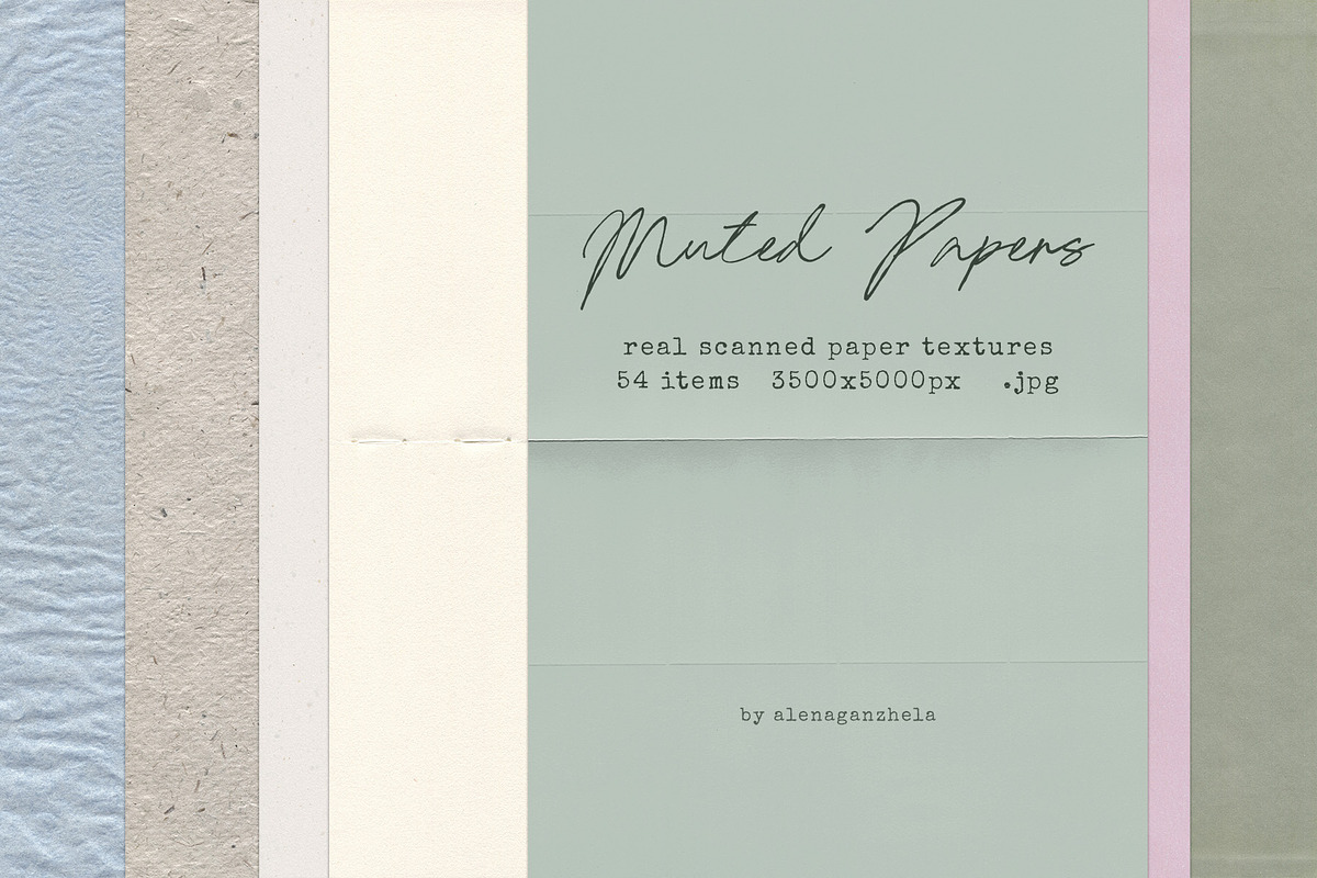 Muted Papers - real scanned textures, a Texture Graphic by alenaganzhela (Photo 4 of 10)