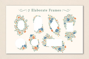 Cottage Flowers Clipart And Patterns