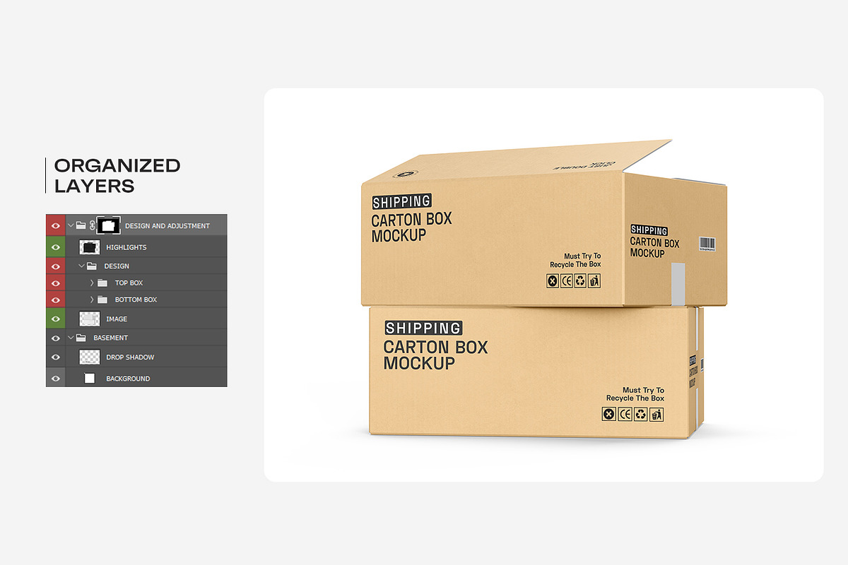 Cardboard Box with Tape Mockup, a Packaging Mockup by RamStudio2 (Photo 15 of 16)