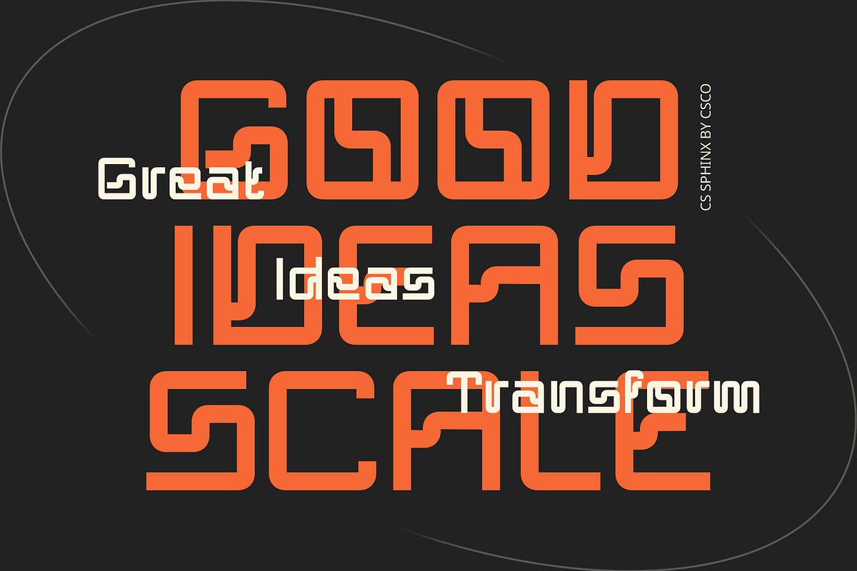 CS Sphinx – Futuristic Font, a Sans Serif Font by Craft Supply Co. (Photo 3 of 8)