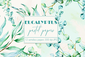 12 Seamless Eucalyptus Papers