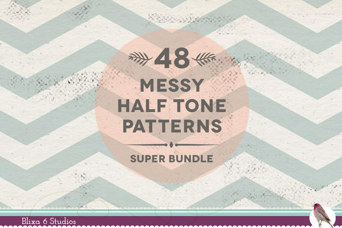 48 Messy Halftone Digital Patterns