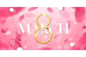 Romantic 8 March banner, an Object Illustration by Andrey Yaroslavtsev
