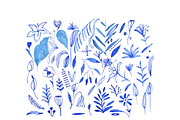 Indigo Blue Flowers Collection, a Decorative Illustration by ElicoelhoDesign Shop (Thumbnail 3 of 10)