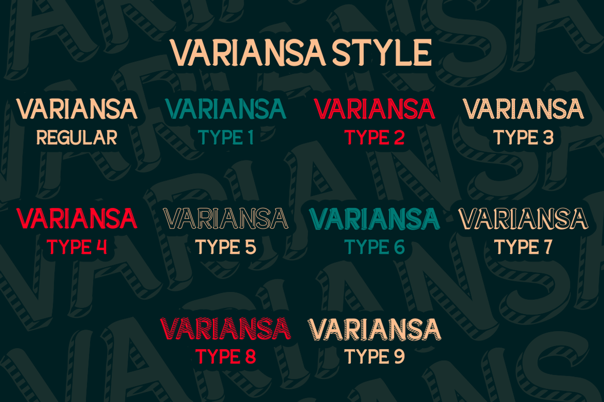 Variansa - Multi Display Font, a Font by PutraCetol Studio (Photo 8 of 11)
