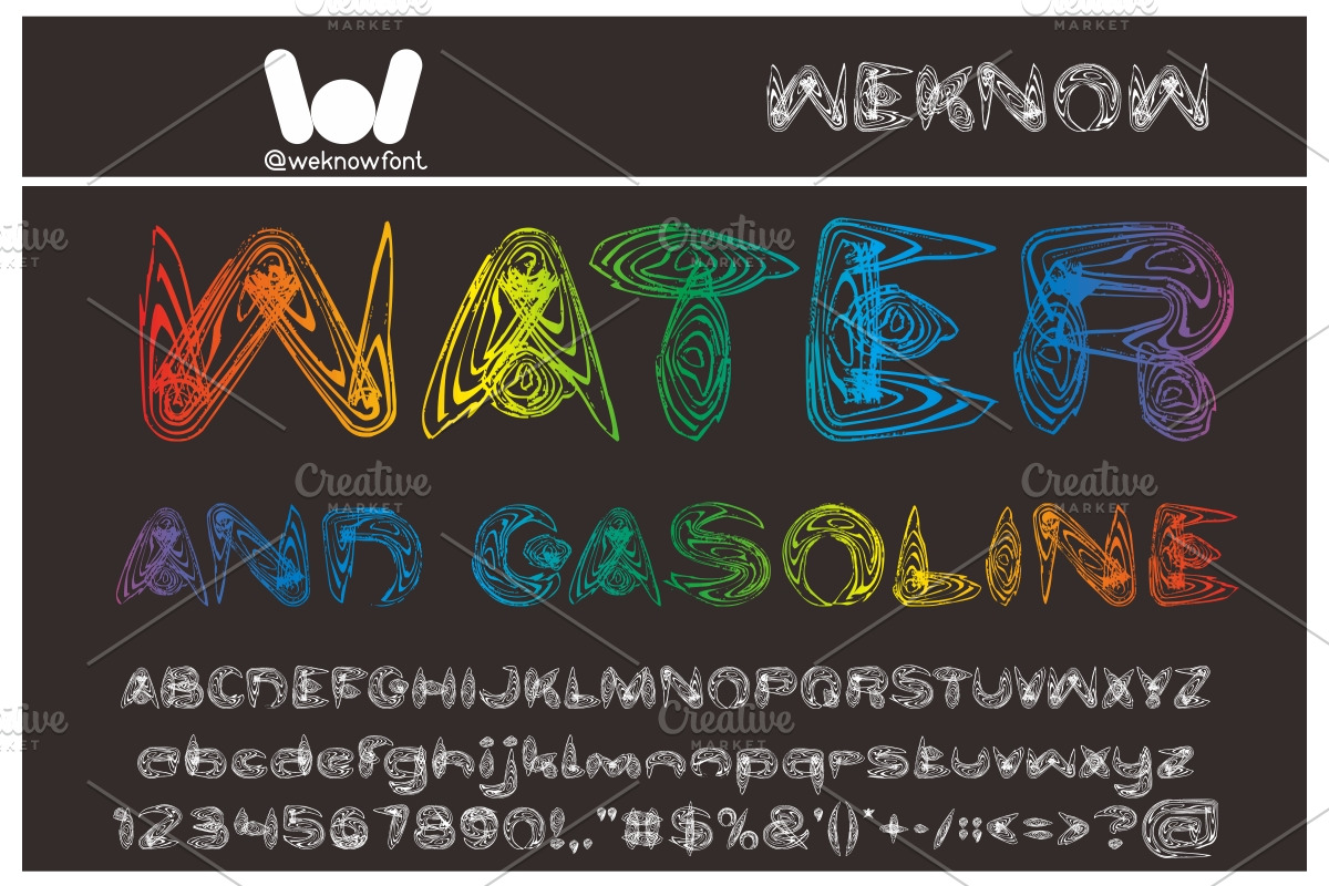 water and gasoline font, a Font by weknow (Photo 1 of 5)