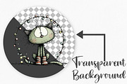 Funny Christmas Cat Clipart Bundle, an Illustration by Canvas Craft (Thumbnail 2 of 7)