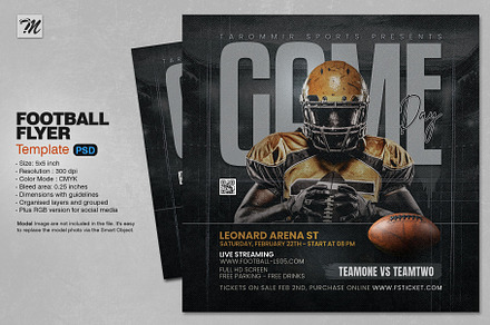 Football Flyer Template, a Flyer Template by Tarommir