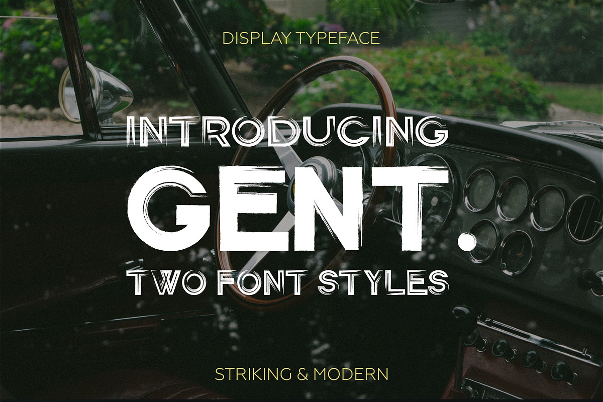 Gent. Display brushed typeface.