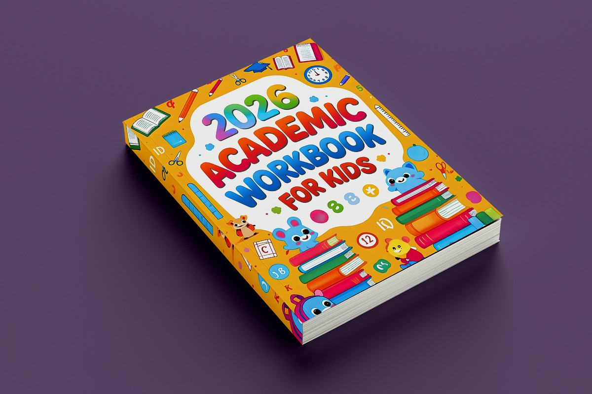 2026 Academic Workbook for Kids Kdp, a Stationery Template by Mustafiz (Photo 2 of 11)