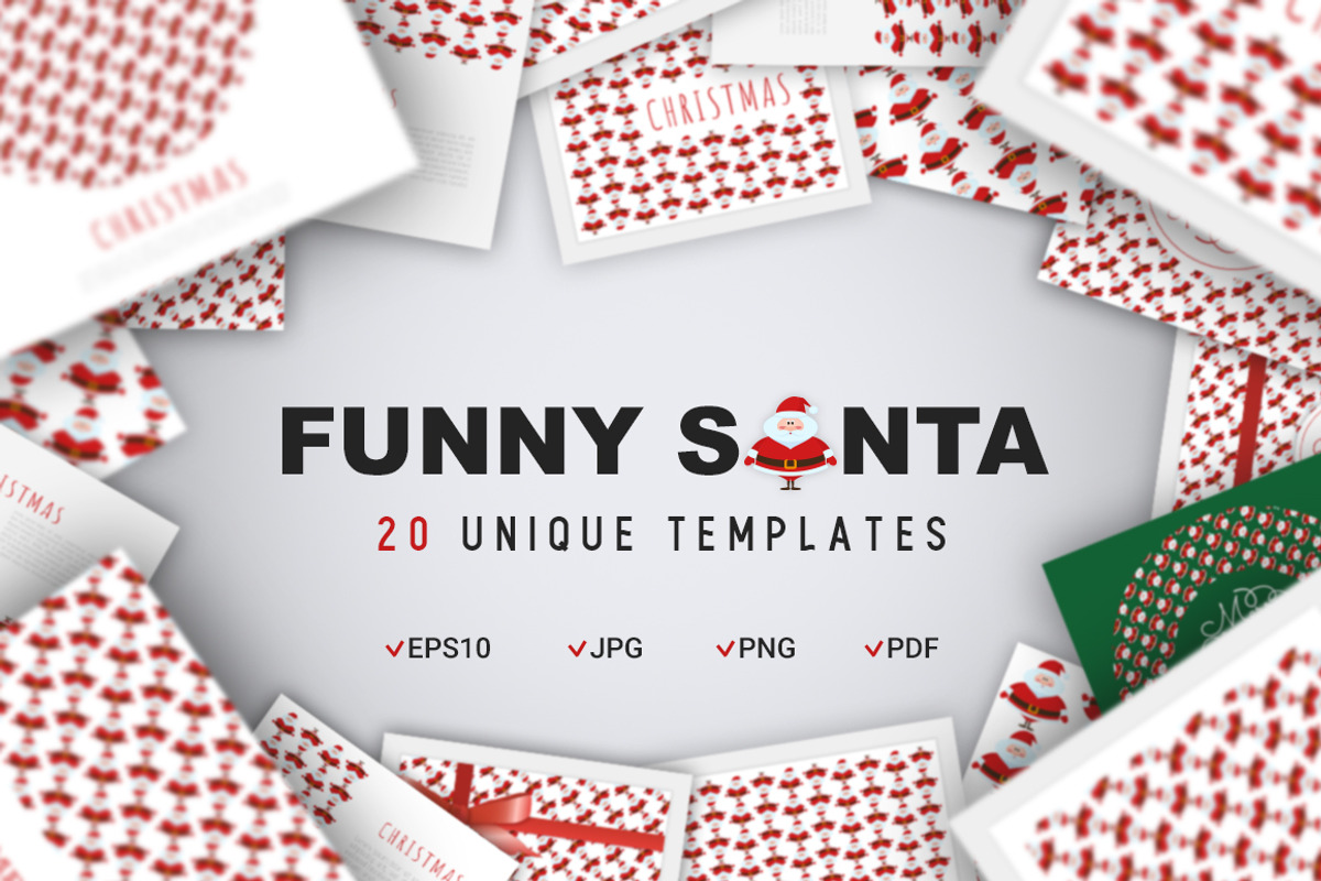 Funny Santa Concept, an Invitation Template by Alex Blogoodf (Photo 1 of 8)