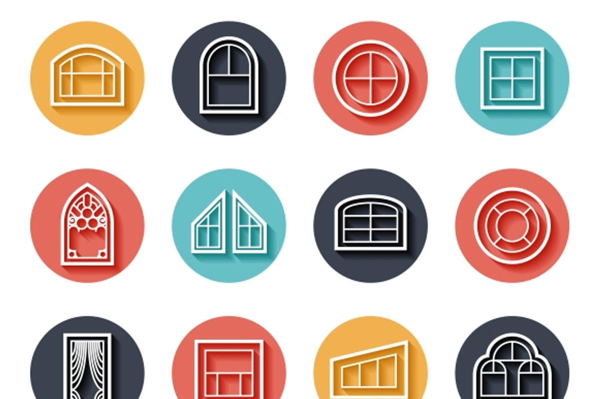 Line window icons, a Background Graphic by Microvector