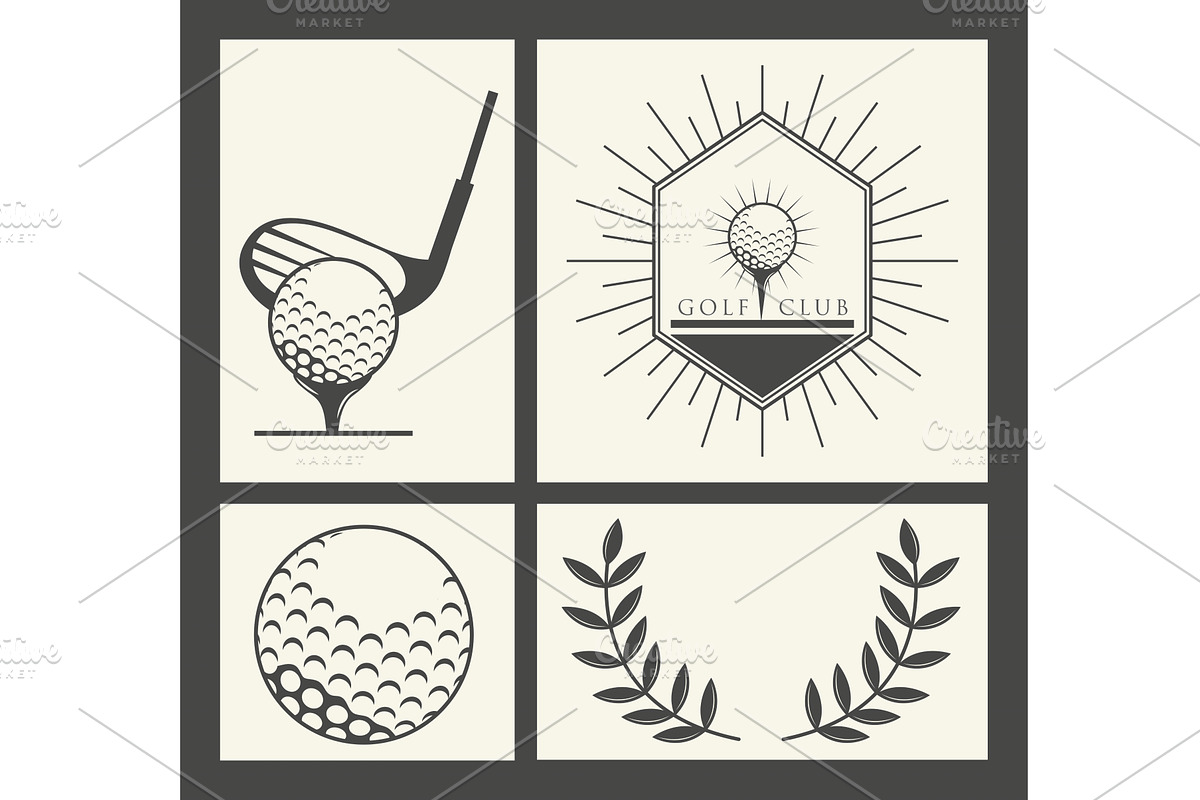 set of golf club, an Object Illustration by studiogstock