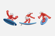 Surfing Character 3D Illustration, an Object Illustration by graphicook (Thumbnail 3 of 3)