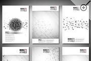 Brochure template with molecules, a Technology Illustration by VectorShop (Thumbnail 4 of 5)