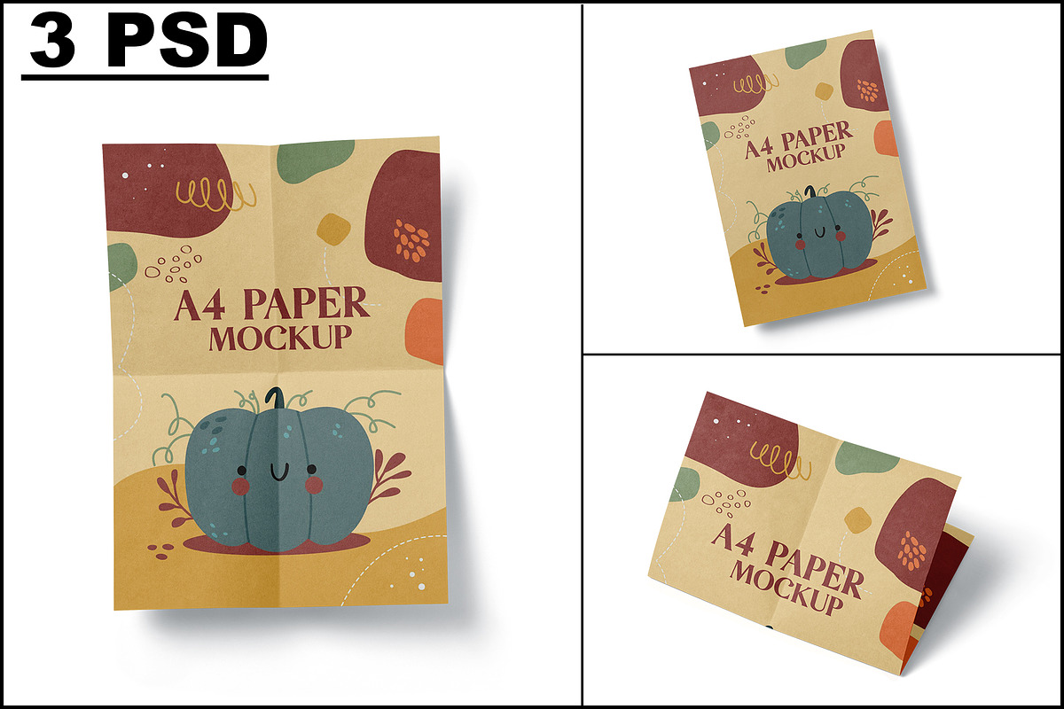 A4 Kraft Paper Mockup, a Product Mockup by GraphicsPixel (Photo 1 of 5)