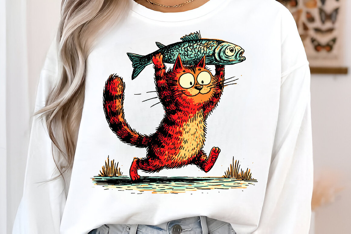 Funny Cat PNG Sublimation, an Illustration by Libby Wishes (Photo 2 of 6)