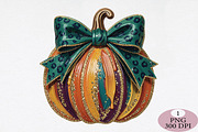 Glitter Fall Pumpkin PNG, an Illustration by Daily.Designs (Thumbnail 1 of 5)