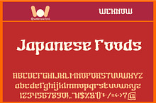 Japanese Foods font
