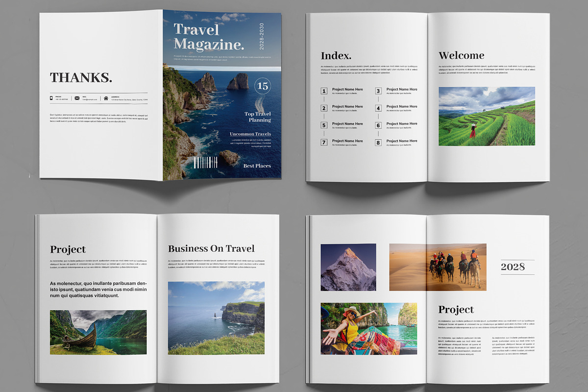 Travel Magazine Design, a Print Template by MightyDesign (Photo 2 of 6)