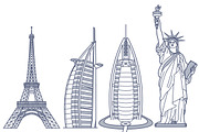 World's Famous Landmarks / Monuments, an Empty State Illustration by Creative Stall (Thumbnail 4 of 5)