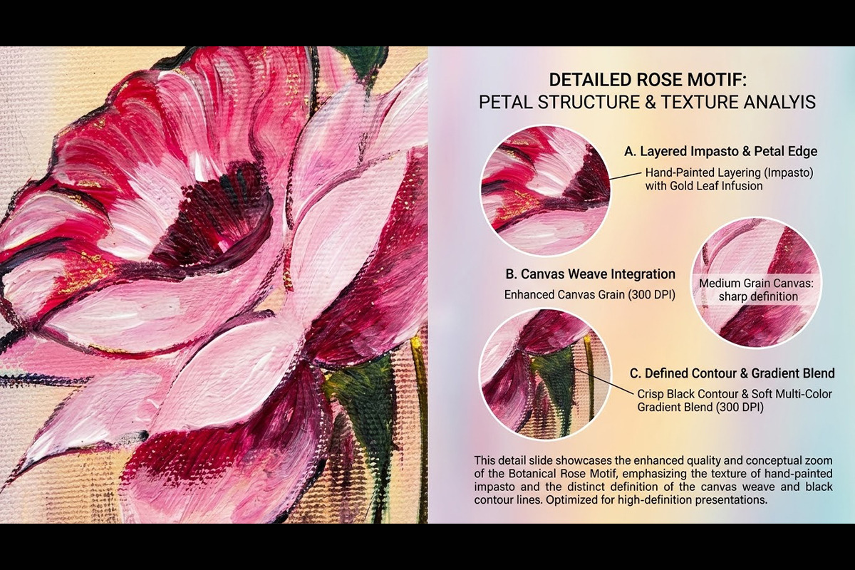 Botanical Rose: Premium Hand-Painted, a Decorative Illustration by 3d_model_tifotizi (Photo 2 of 5)
