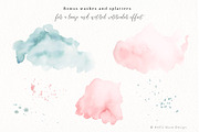 Blush and Blue Watercolor Flowers, an Illustration by Hello Muse Design (Thumbnail 3 of 6)