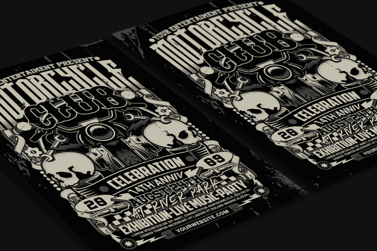 Motorcycle Club Event Flyer, a Flyer Template by Muhamad Iqbal hidayat (Photo 2 of 3)