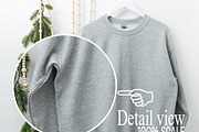 Sport Grey Gildan 18000 Mockup x3, a Shirt Mockup by Uncommon Mockups (Thumbnail 3 of 7)